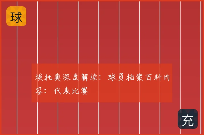 埃托奥深度解读：球员档案百科内容：代表比赛
